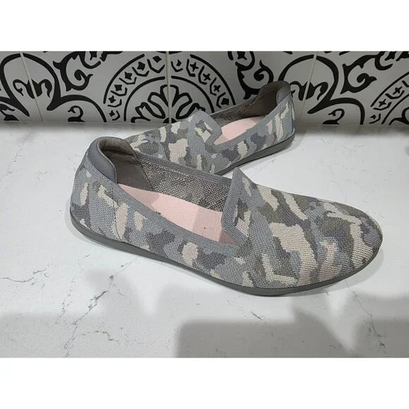 Clarks Women's 7 M Cloudstepper Carly Dream Flats Shoes Stretch Khaki Green Camo - Picture 5 of 8